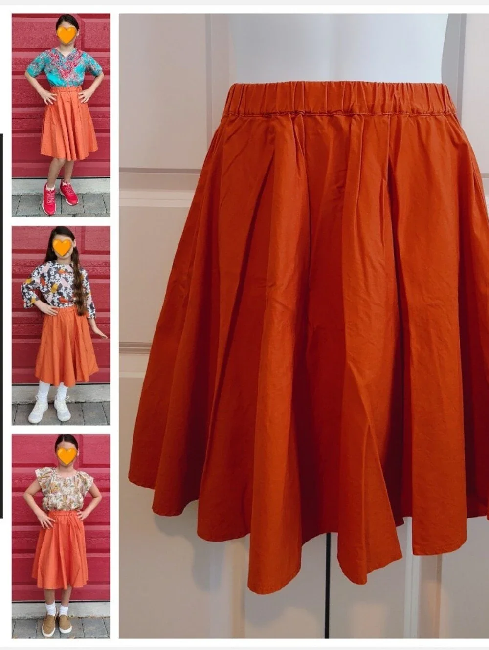 Mocha Noir Burnt Orange Skirt (Boutique Brand)